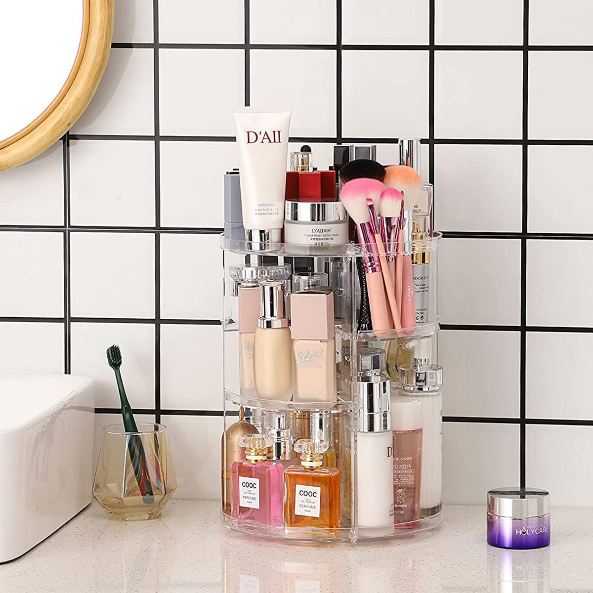 Home Goods Bathroom Storage - Вращающаяся на 360 градусов подставка для