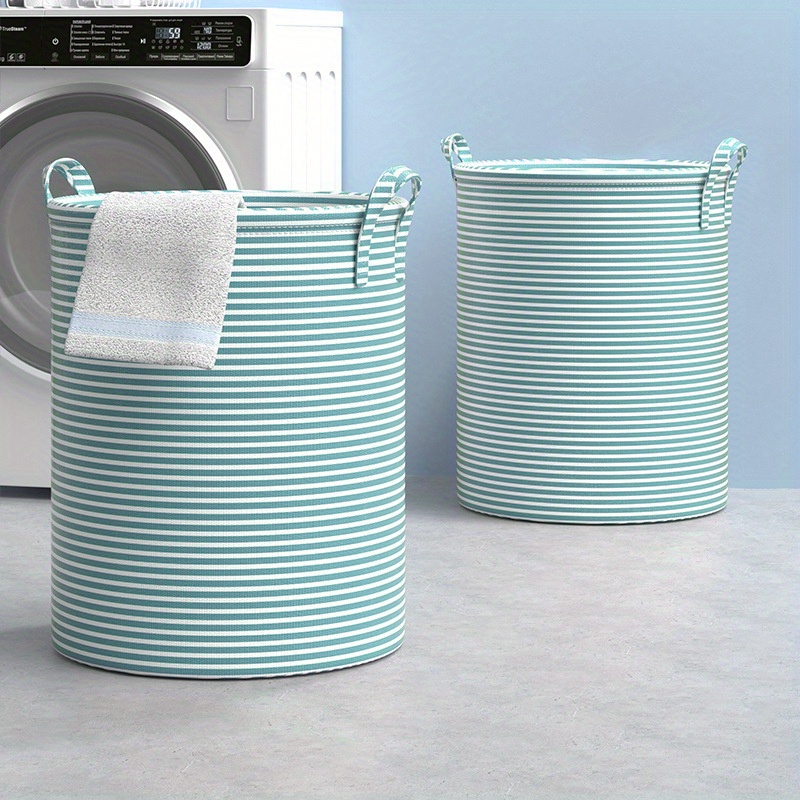 Home Goods Bathroom Storage - Складная минималистичная полосатая корзина для белья,