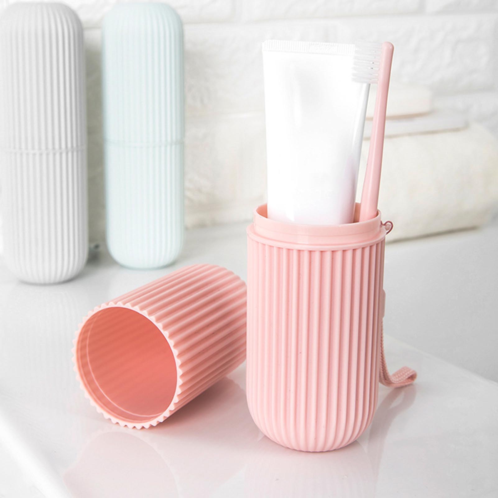 Home Goods Bathroom Storage - Розовый пустой дорожный портативный стакан для
