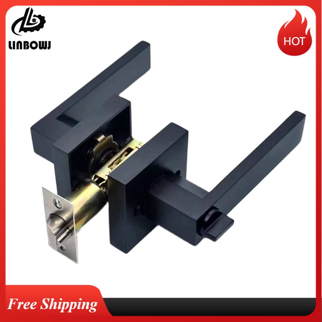 Home Bathroom Lock - Черная дверная ручка, дверная ручка, замок,