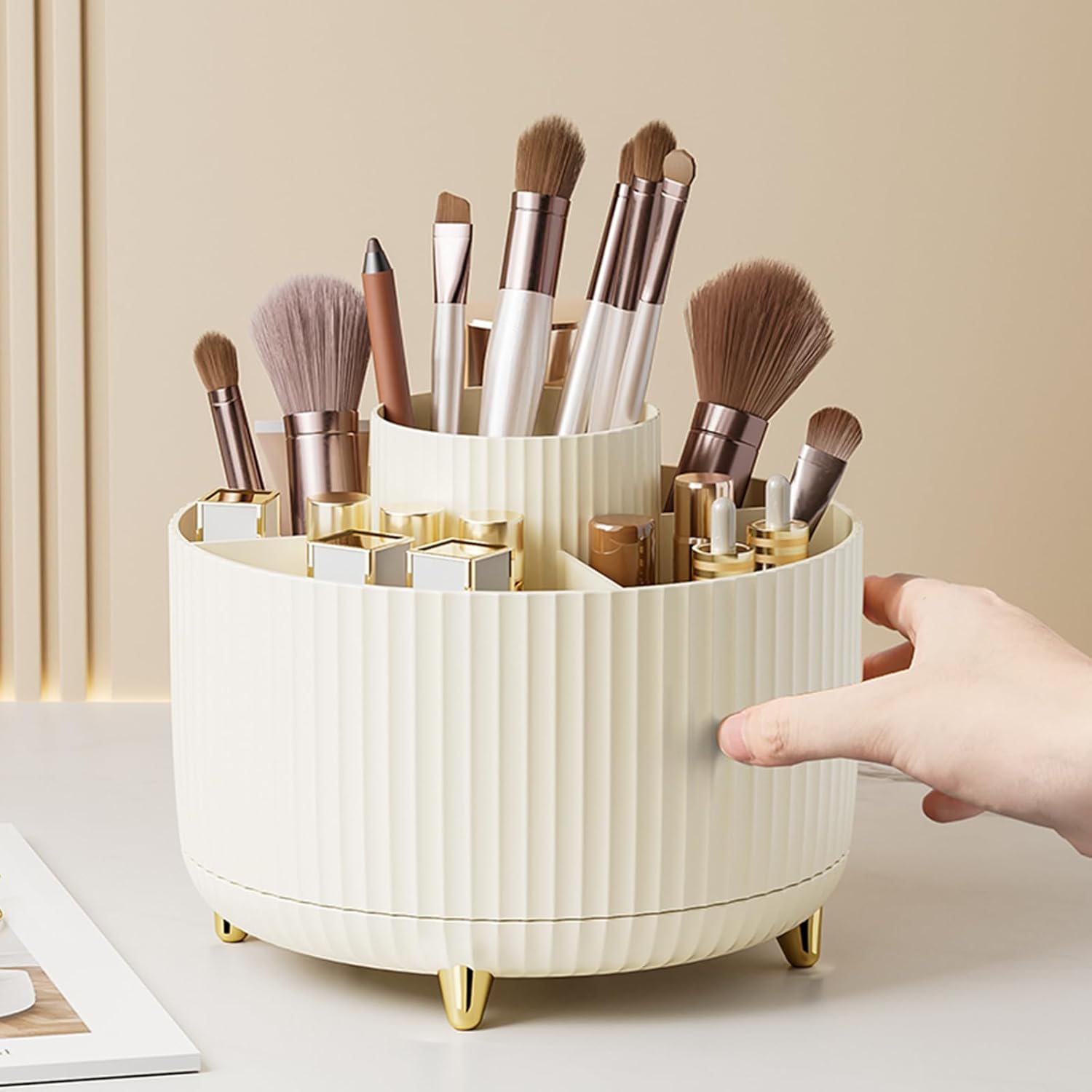Home Goods Bathroom Storage - 360 ° Вращающийся органайзер для косметики,