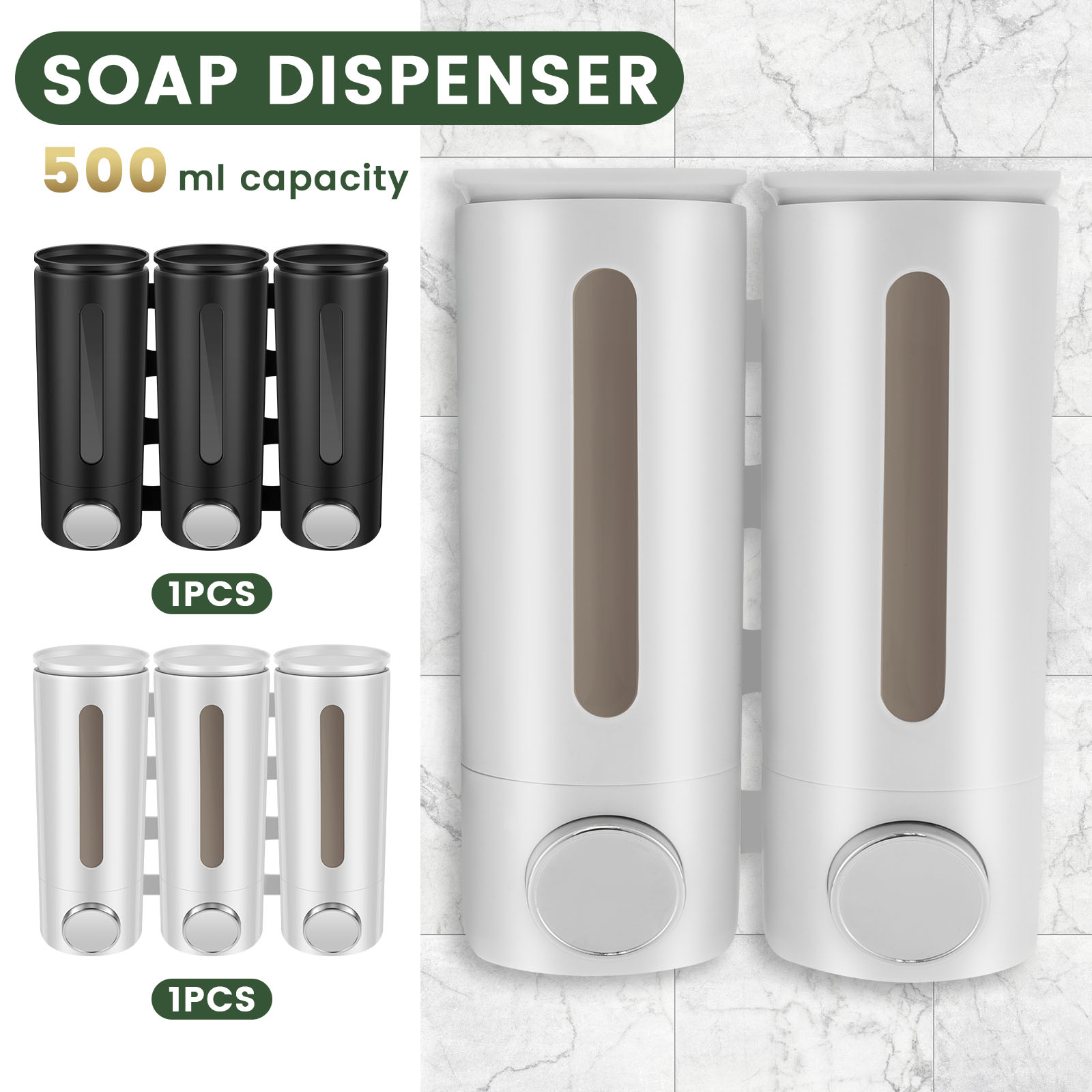 Ручной дозатор мыла с 3 головк – обзор и цена Home Bathroom Wall Soap Dispenser