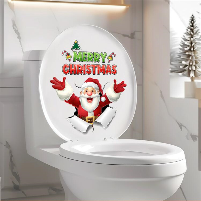 Новогодняя наклейка на унитаз  – обзор и цена Home Bathroom Break