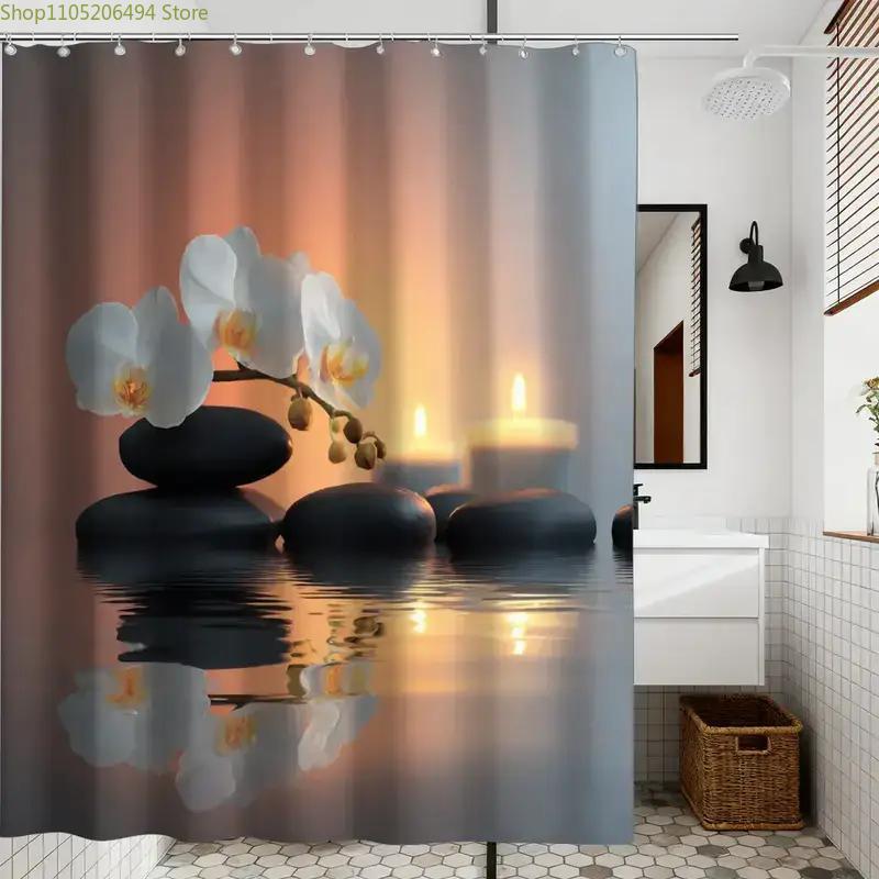 Душевая занавеска с орхидеями  – обзор и цена Home Bathroom Spa Ideas